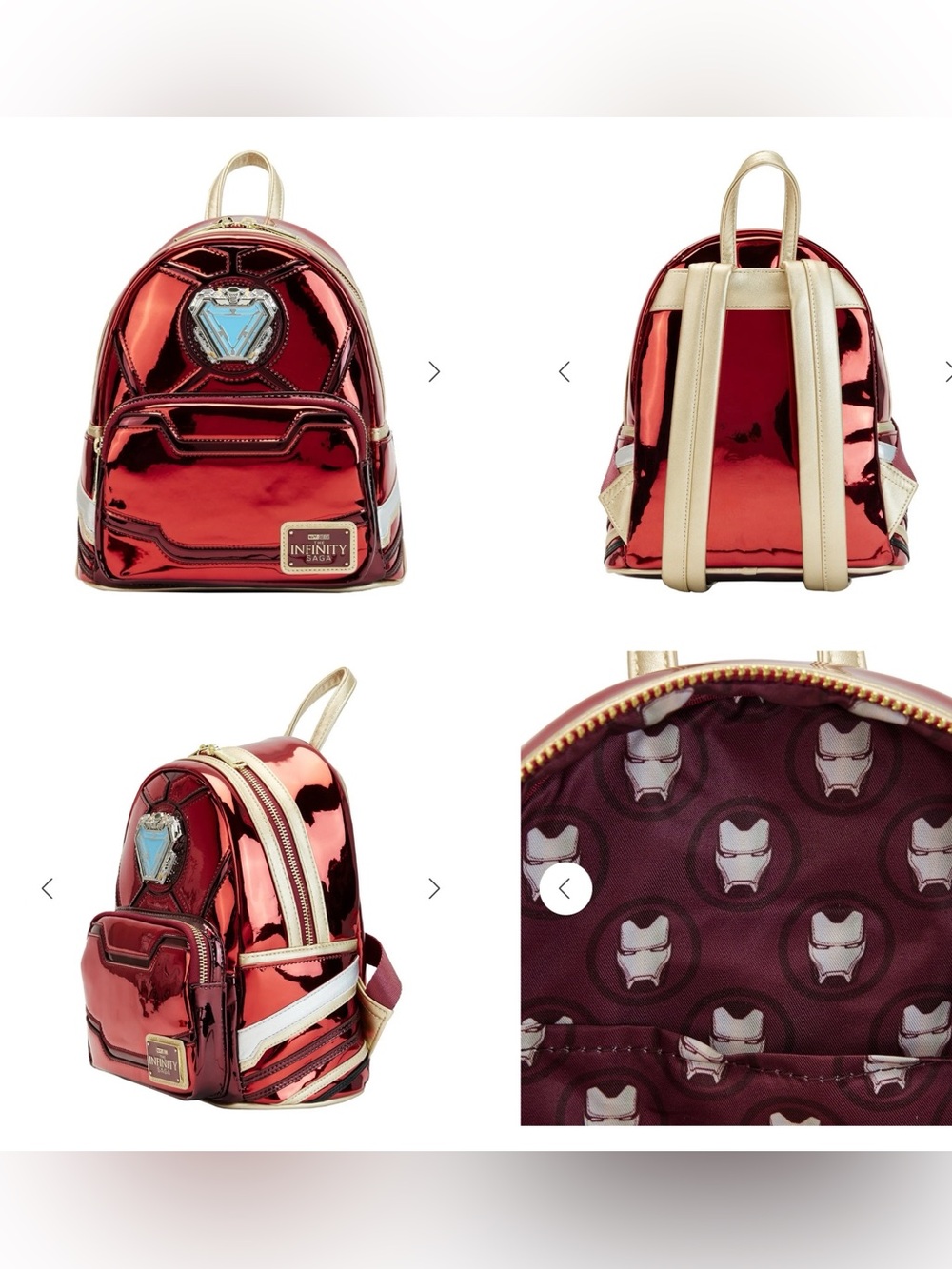 NWOT Loungefly Marvel Iron Man 15th Anniversary Cosplay Backpack